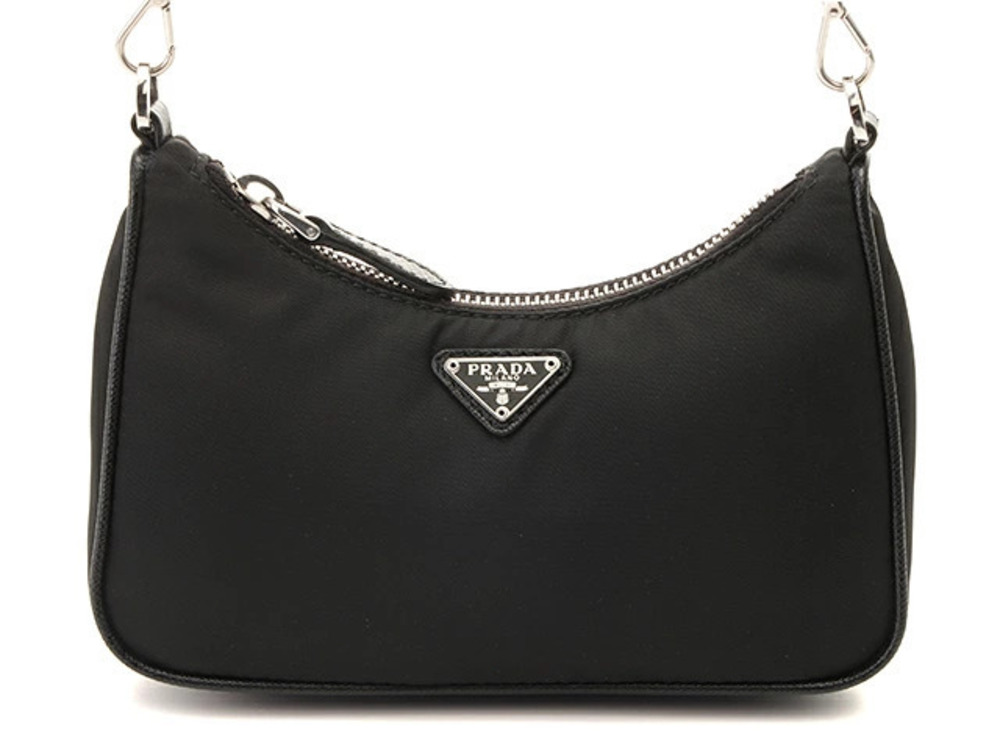 Prada Re Edition Saffiano leather shoulder bag Black